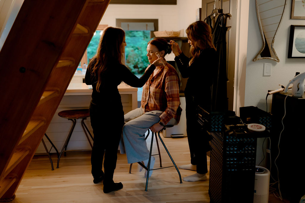 Hair and makeup artists.